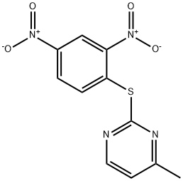 2-({2,4-bisnitrophenyl}sulfanyl)-4-methylpyrimidine Struktur