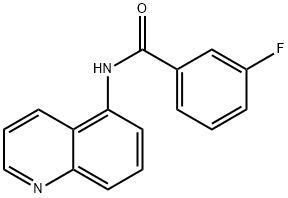 3-fluoro-N-(5-quinolinyl)benzamide Struktur