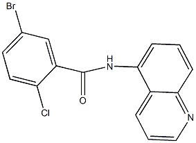 5-bromo-2-chloro-N-(5-quinolinyl)benzamide Struktur