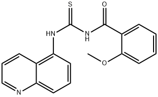 N-(2-methoxybenzoyl)-N'-(5-quinolinyl)thiourea Struktur