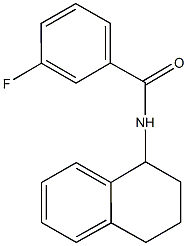 3-fluoro-N-(1,2,3,4-tetrahydro-1-naphthalenyl)benzamide Struktur