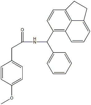 N-[1,2-dihydro-5-acenaphthylenyl(phenyl)methyl]-2-(4-methoxyphenyl)acetamide Struktur