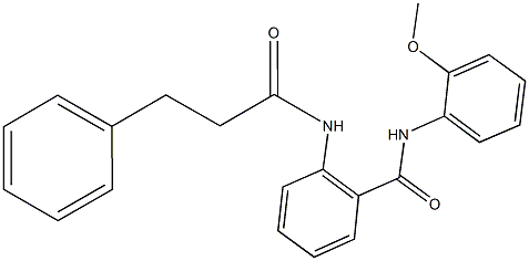 N-(2-methoxyphenyl)-2-[(3-phenylpropanoyl)amino]benzamide Struktur