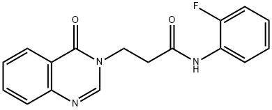 N-(2-fluorophenyl)-3-(4-oxo-3(4H)-quinazolinyl)propanamide Struktur