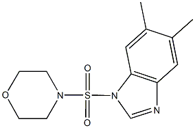 5,6-dimethyl-1-(4-morpholinylsulfonyl)-1H-benzimidazole Struktur