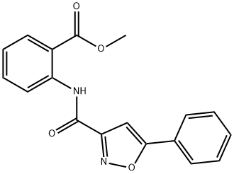 methyl 2-{[(5-phenyl-3-isoxazolyl)carbonyl]amino}benzoate Struktur