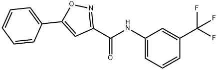 5-phenyl-N-[3-(trifluoromethyl)phenyl]-3-isoxazolecarboxamide Struktur