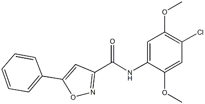 N-(4-chloro-2,5-dimethoxyphenyl)-5-phenyl-3-isoxazolecarboxamide Struktur