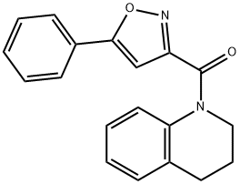 1-[(5-phenyl-3-isoxazolyl)carbonyl]-1,2,3,4-tetrahydroquinoline Struktur