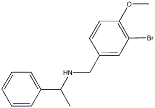 N-(3-bromo-4-methoxybenzyl)-N-(1-phenylethyl)amine Struktur