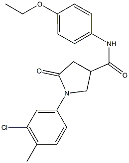 1-(3-chloro-4-methylphenyl)-N-(4-ethoxyphenyl)-5-oxo-3-pyrrolidinecarboxamide Struktur