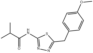 N-[5-(4-methoxybenzyl)-1,3,4-thiadiazol-2-yl]-2-methylpropanamide Struktur