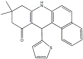 9,9-dimethyl-12-(2-thienyl)-8,9,10,12-tetrahydrobenzo[a]acridin-11(7H)-one Struktur