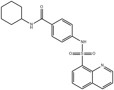 N-cyclohexyl-4-[(8-quinolinylsulfonyl)amino]benzamide Struktur