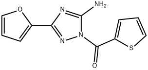 3-(2-furyl)-1-(2-thienylcarbonyl)-1H-1,2,4-triazol-5-ylamine Struktur