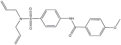 N-{4-[(diallylamino)sulfonyl]phenyl}-4-methoxybenzamide Struktur