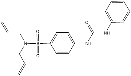 N,N-diallyl-4-[(anilinocarbonyl)amino]benzenesulfonamide Struktur