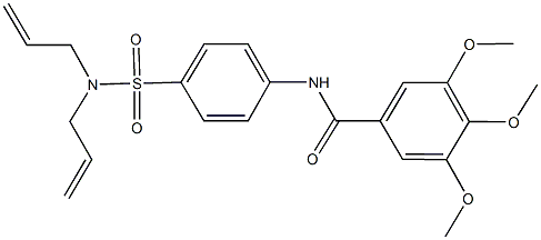 N-{4-[(diallylamino)sulfonyl]phenyl}-3,4,5-trimethoxybenzamide Struktur