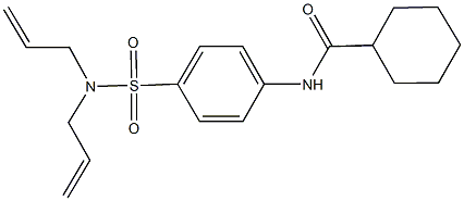 N-{4-[(diallylamino)sulfonyl]phenyl}cyclohexanecarboxamide Struktur