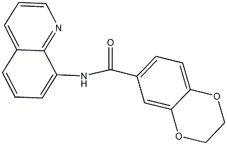 N-(8-quinolinyl)-2,3-dihydro-1,4-benzodioxine-6-carboxamide Struktur