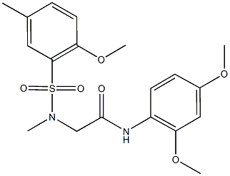 N-(2,4-dimethoxyphenyl)-2-[[(2-methoxy-5-methylphenyl)sulfonyl](methyl)amino]acetamide Struktur