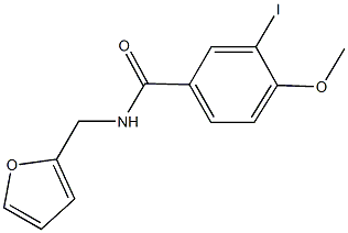 N-(2-furylmethyl)-3-iodo-4-methoxybenzamide Struktur