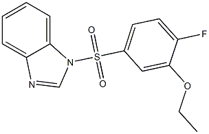 5-(1H-benzimidazol-1-ylsulfonyl)-2-fluorophenyl ethyl ether Struktur