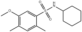 N-cyclohexyl-5-methoxy-2,4-dimethylbenzenesulfonamide Struktur