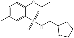 2-ethoxy-5-methyl-N-(tetrahydro-2-furanylmethyl)benzenesulfonamide Struktur