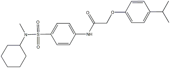 N-(4-{[cyclohexyl(methyl)amino]sulfonyl}phenyl)-2-(4-isopropylphenoxy)acetamide Struktur