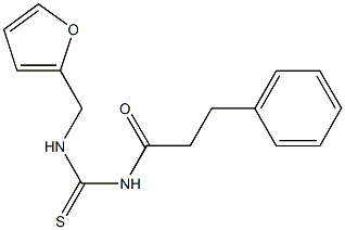 N-(2-furylmethyl)-N'-(3-phenylpropanoyl)thiourea Struktur