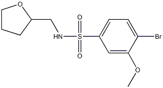 4-bromo-3-methoxy-N-(tetrahydro-2-furanylmethyl)benzenesulfonamide Struktur