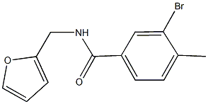 3-bromo-N-(2-furylmethyl)-4-methylbenzamide Struktur