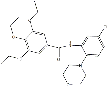 N-[5-chloro-2-(4-morpholinyl)phenyl]-3,4,5-triethoxybenzamide Struktur