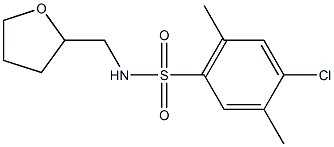 4-chloro-2,5-dimethyl-N-(tetrahydro-2-furanylmethyl)benzenesulfonamide Struktur