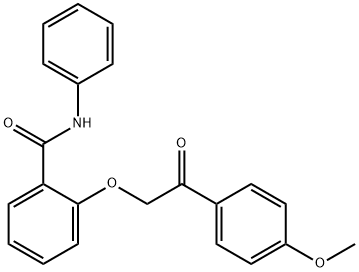 2-[2-(4-methoxyphenyl)-2-oxoethoxy]-N-phenylbenzamide Struktur