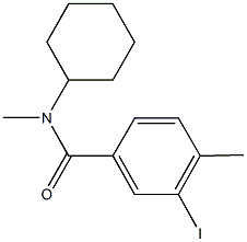 N-cyclohexyl-3-iodo-N,4-dimethylbenzamide Struktur