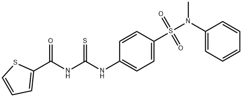 N-methyl-N-phenyl-4-({[(2-thienylcarbonyl)amino]carbothioyl}amino)benzenesulfonamide Struktur