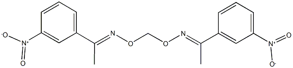 1-{3-nitrophenyl}ethanone O-({[(1-{3-nitrophenyl}ethylidene)amino]oxy}methyl)oxime Struktur