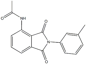 N-[2-(3-methylphenyl)-1,3-dioxo-2,3-dihydro-1H-isoindol-4-yl]acetamide Struktur