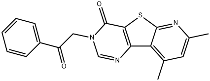 7,9-dimethyl-3-(2-oxo-2-phenylethyl)pyrido[3',2':4,5]thieno[3,2-d]pyrimidin-4(3H)-one Struktur