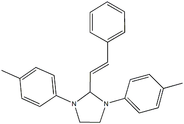 1,3-bis(4-methylphenyl)-2-(2-phenylvinyl)imidazolidine Struktur