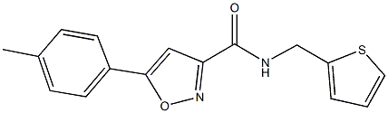 5-(4-methylphenyl)-N-(2-thienylmethyl)-3-isoxazolecarboxamide Struktur