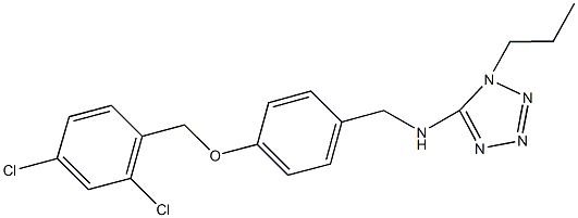 N-{4-[(2,4-dichlorobenzyl)oxy]benzyl}-N-(1-propyl-1H-tetraazol-5-yl)amine Struktur