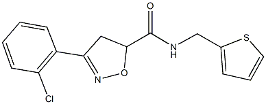 3-(2-chlorophenyl)-N-(2-thienylmethyl)-4,5-dihydro-5-isoxazolecarboxamide Struktur