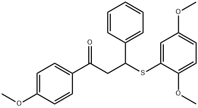 3-[(2,5-dimethoxyphenyl)sulfanyl]-1-(4-methoxyphenyl)-3-phenyl-1-propanone Struktur