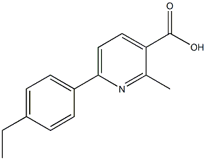 6-(4-ethylphenyl)-2-methylnicotinic acid Struktur