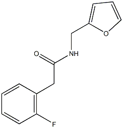 2-(2-fluorophenyl)-N-(2-furylmethyl)acetamide Struktur