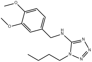 N-(1-butyl-1H-tetraazol-5-yl)-N-(3,4-dimethoxybenzyl)amine Struktur