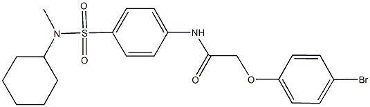 2-(4-bromophenoxy)-N-(4-{[cyclohexyl(methyl)amino]sulfonyl}phenyl)acetamide Struktur